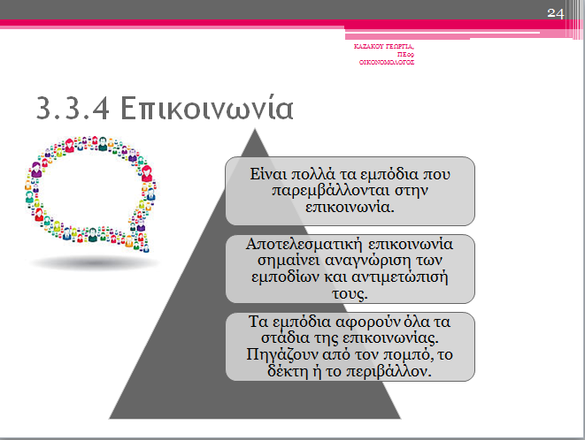 Ενότητα 3.3.4 "Επικοινωνία" Epikoinonia